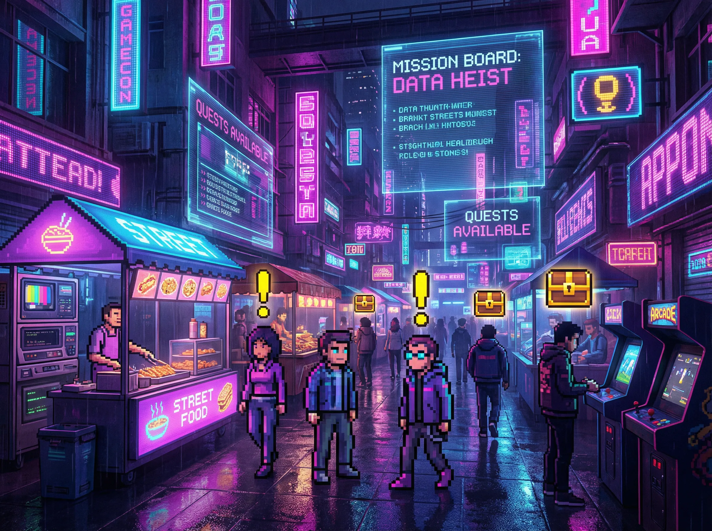 冰球突破 复古街机不夜城活动广场 - 赛博集市